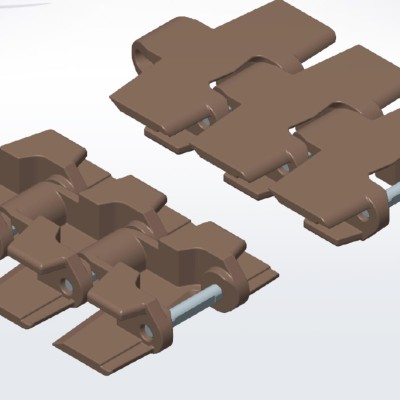 880TAB series curve top chains