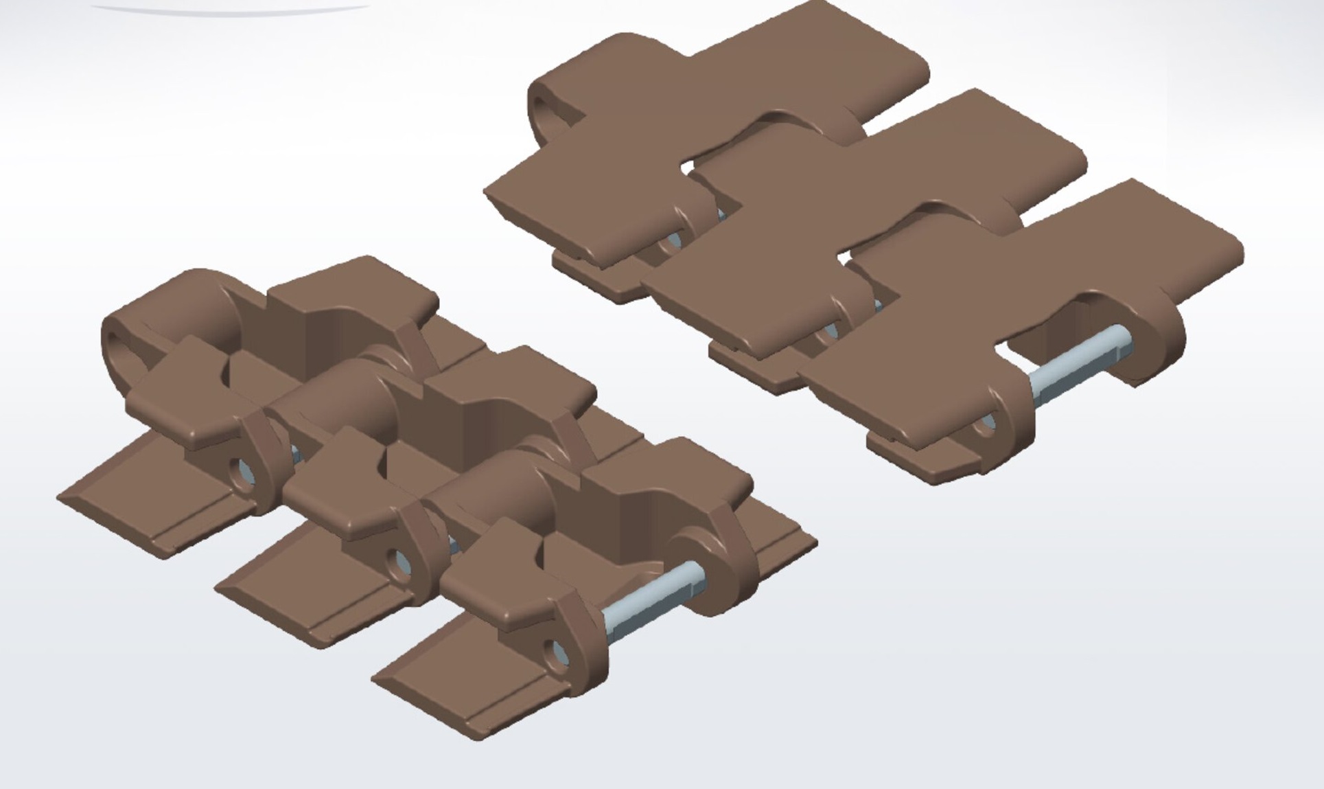 880TAB series curve top chains