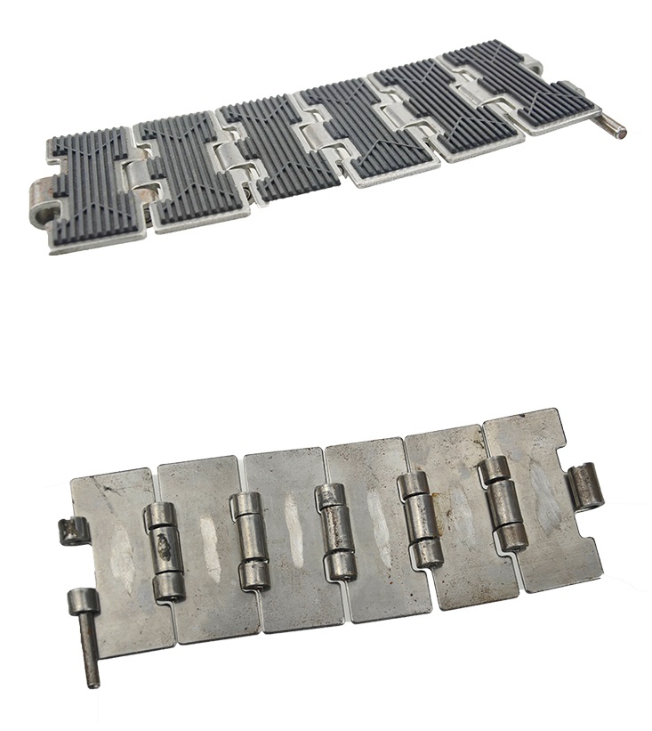 812FH series straight rubber cover top chains